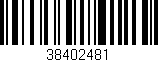 Código de barras (EAN, GTIN, SKU, ISBN): '38402481'
