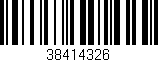 Código de barras (EAN, GTIN, SKU, ISBN): '38414326'