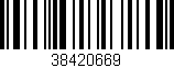 Código de barras (EAN, GTIN, SKU, ISBN): '38420669'