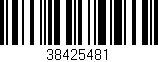 Código de barras (EAN, GTIN, SKU, ISBN): '38425481'