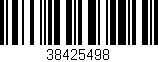 Código de barras (EAN, GTIN, SKU, ISBN): '38425498'