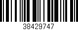 Código de barras (EAN, GTIN, SKU, ISBN): '38429747'