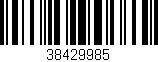 Código de barras (EAN, GTIN, SKU, ISBN): '38429985'