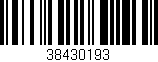 Código de barras (EAN, GTIN, SKU, ISBN): '38430193'