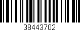 Código de barras (EAN, GTIN, SKU, ISBN): '38443702'