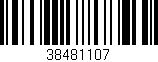 Código de barras (EAN, GTIN, SKU, ISBN): '38481107'