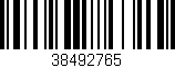 Código de barras (EAN, GTIN, SKU, ISBN): '38492765'