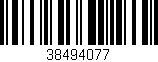 Código de barras (EAN, GTIN, SKU, ISBN): '38494077'