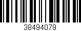 Código de barras (EAN, GTIN, SKU, ISBN): '38494079'