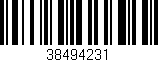 Código de barras (EAN, GTIN, SKU, ISBN): '38494231'