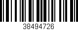 Código de barras (EAN, GTIN, SKU, ISBN): '38494726'