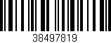 Código de barras (EAN, GTIN, SKU, ISBN): '38497819'