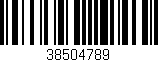 Código de barras (EAN, GTIN, SKU, ISBN): '38504789'