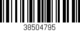 Código de barras (EAN, GTIN, SKU, ISBN): '38504795'