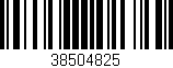 Código de barras (EAN, GTIN, SKU, ISBN): '38504825'