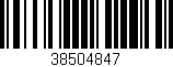 Código de barras (EAN, GTIN, SKU, ISBN): '38504847'