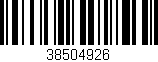 Código de barras (EAN, GTIN, SKU, ISBN): '38504926'