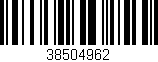 Código de barras (EAN, GTIN, SKU, ISBN): '38504962'