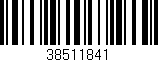 Código de barras (EAN, GTIN, SKU, ISBN): '38511841'
