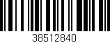 Código de barras (EAN, GTIN, SKU, ISBN): '38512840'