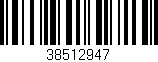 Código de barras (EAN, GTIN, SKU, ISBN): '38512947'
