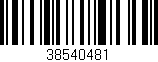 Código de barras (EAN, GTIN, SKU, ISBN): '38540481'