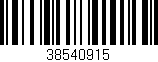 Código de barras (EAN, GTIN, SKU, ISBN): '38540915'