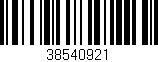 Código de barras (EAN, GTIN, SKU, ISBN): '38540921'