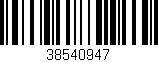 Código de barras (EAN, GTIN, SKU, ISBN): '38540947'