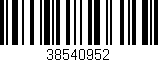 Código de barras (EAN, GTIN, SKU, ISBN): '38540952'