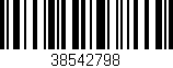 Código de barras (EAN, GTIN, SKU, ISBN): '38542798'