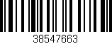 Código de barras (EAN, GTIN, SKU, ISBN): '38547663'