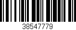 Código de barras (EAN, GTIN, SKU, ISBN): '38547779'