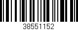 Código de barras (EAN, GTIN, SKU, ISBN): '38551152'