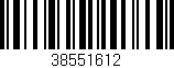Código de barras (EAN, GTIN, SKU, ISBN): '38551612'