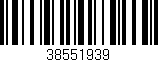 Código de barras (EAN, GTIN, SKU, ISBN): '38551939'