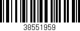 Código de barras (EAN, GTIN, SKU, ISBN): '38551959'