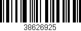 Código de barras (EAN, GTIN, SKU, ISBN): '38626925'