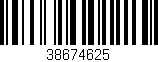 Código de barras (EAN, GTIN, SKU, ISBN): '38674625'
