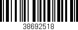 Código de barras (EAN, GTIN, SKU, ISBN): '38692518'