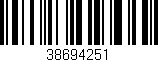 Código de barras (EAN, GTIN, SKU, ISBN): '38694251'