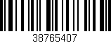 Código de barras (EAN, GTIN, SKU, ISBN): '38765407'