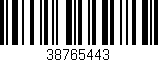 Código de barras (EAN, GTIN, SKU, ISBN): '38765443'