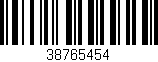 Código de barras (EAN, GTIN, SKU, ISBN): '38765454'