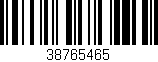 Código de barras (EAN, GTIN, SKU, ISBN): '38765465'