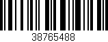 Código de barras (EAN, GTIN, SKU, ISBN): '38765488'