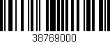 Código de barras (EAN, GTIN, SKU, ISBN): '38769000'