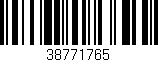 Código de barras (EAN, GTIN, SKU, ISBN): '38771765'