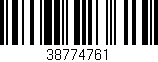 Código de barras (EAN, GTIN, SKU, ISBN): '38774761'