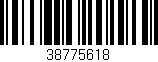 Código de barras (EAN, GTIN, SKU, ISBN): '38775618'